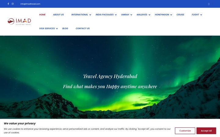 Screenshot of imadtravel.com