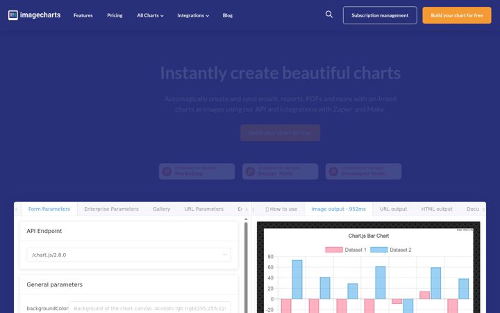 Snímek obrazovky image-charts.com
