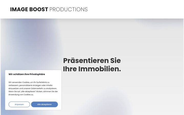 Screenshot of imageboostproductions.com