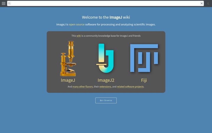 Screenshot of imagej.net