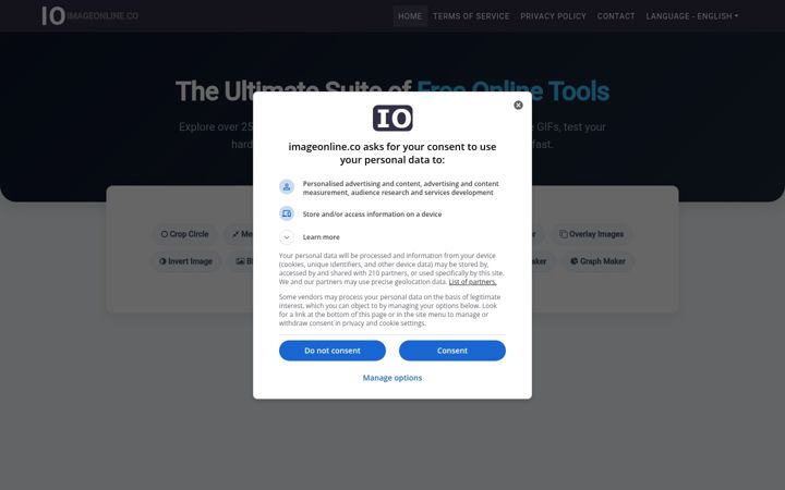 Screenshot of imageonline.co