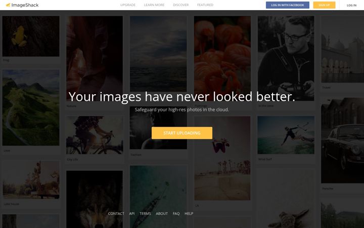 Screenshot of imageshack.us
