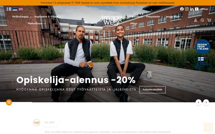 Screenshot of imagewear.fi