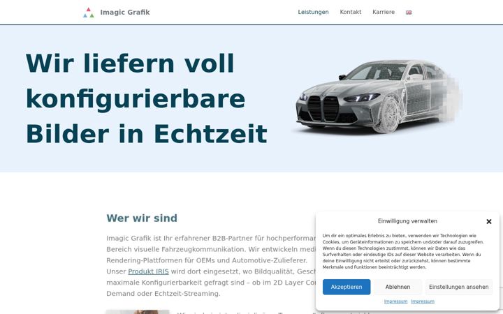 Screenshot of imagic-grafik.de