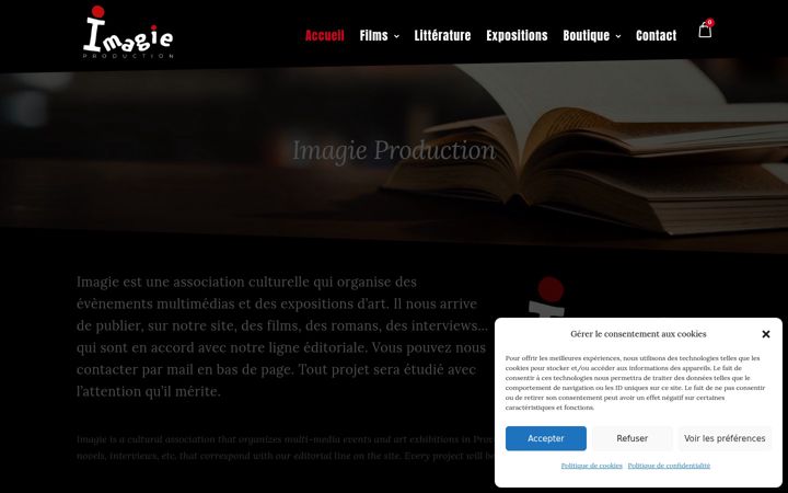 Screenshot of imagieprod.com