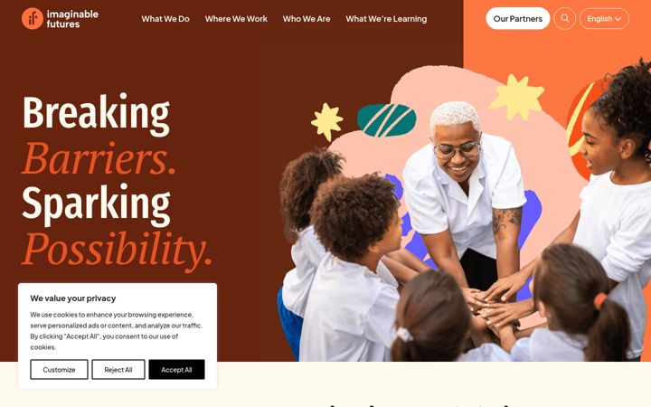 Screenshot of imaginablefutures.com