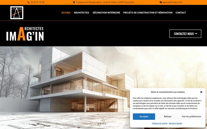 Screenshot of imaginarchitectes.fr