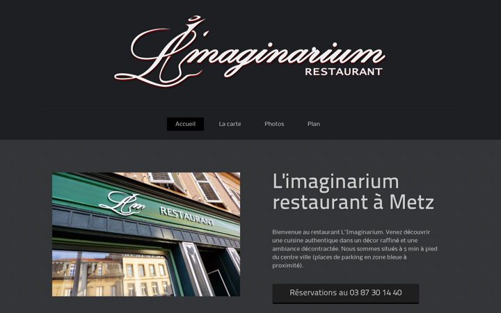 Kuvakaappaus sivustosta imaginarium-restaurant.com