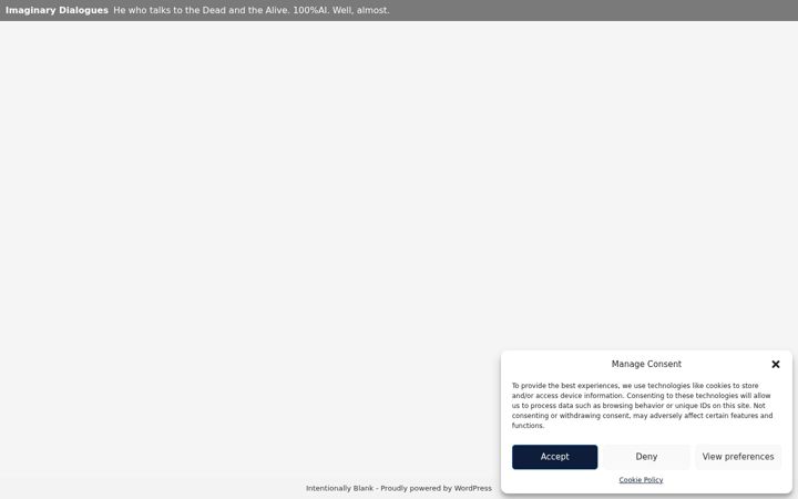 Screenshot of imaginarydialogues.com