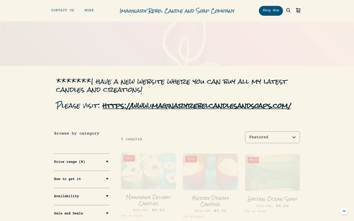 imaginaryrebelcandleandsoapcompany.com