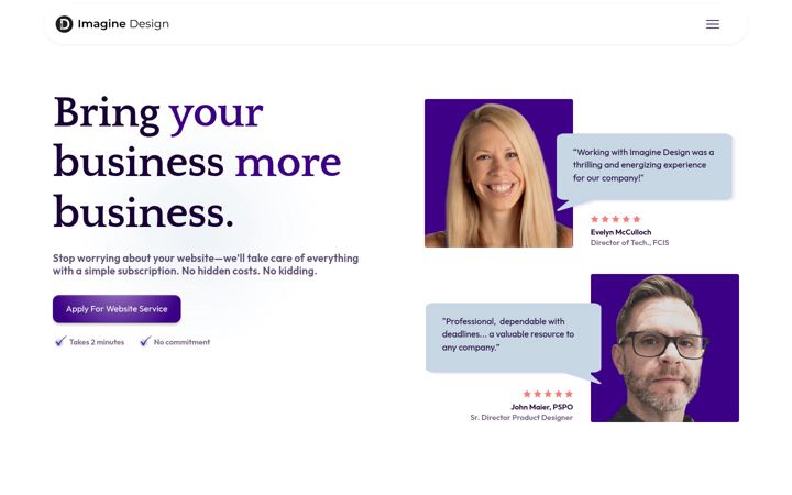 Screenshot of imaginedesignsolutions.com