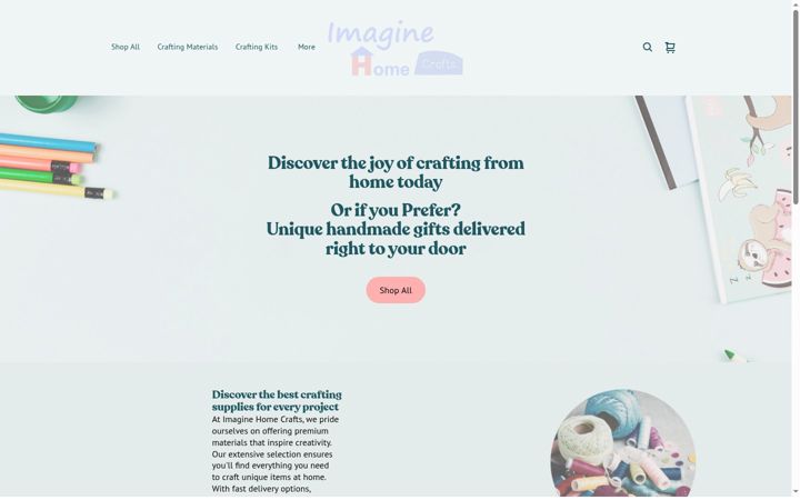 Screenshot of imaginehomecrafts.co.uk
