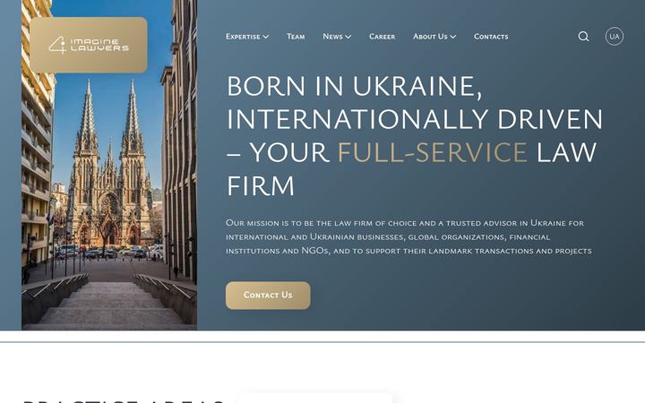 Screenshot of imaginelawyers.com