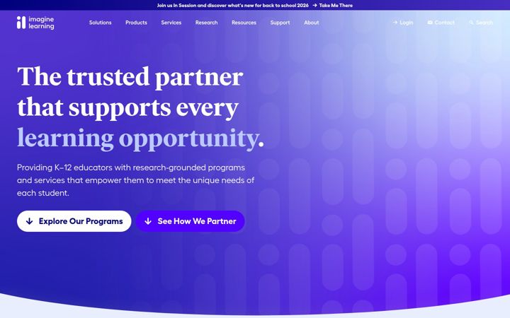 Screenshot di imaginelearning.com