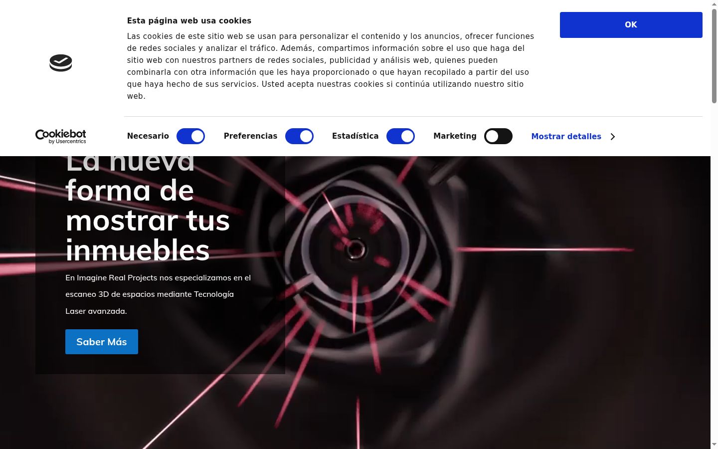 Captura de ecrã do banner de consentimento apresentado antes de qualquer interação