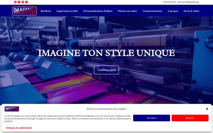 Screenshot of imaginetonstyleunique.fr
