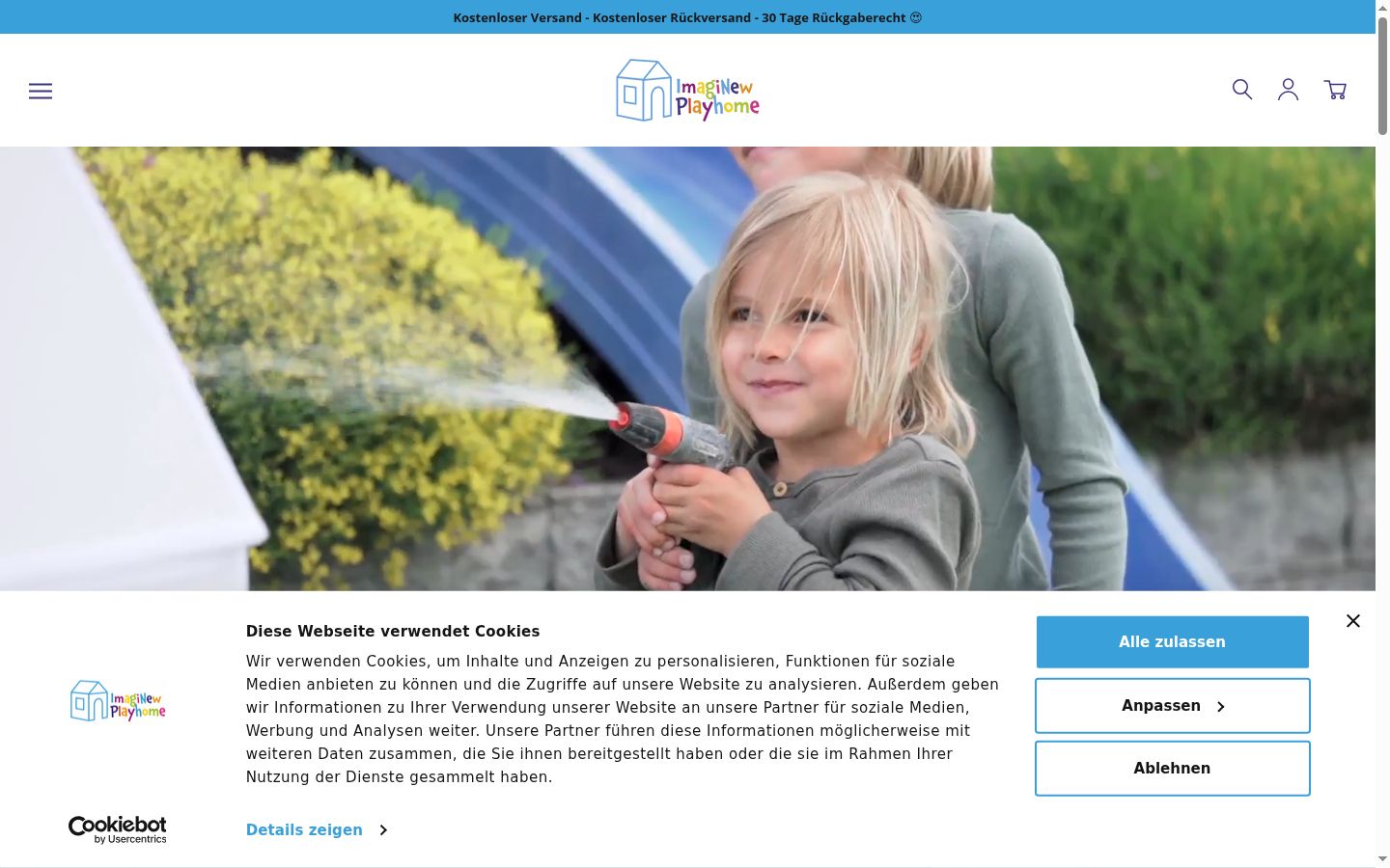 Zrzut ekranu banera zgody wyświetlanego przed jakąkolwiek interakcją