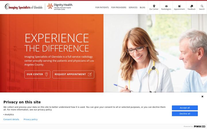 Screenshot of imagingspecialists.com