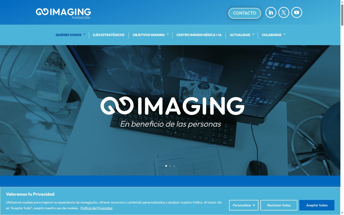 Screenshot del banner di consenso mostrato prima di qualsiasi interazione
