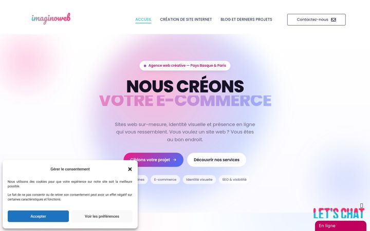 Screenshot of imaginoweb.fr