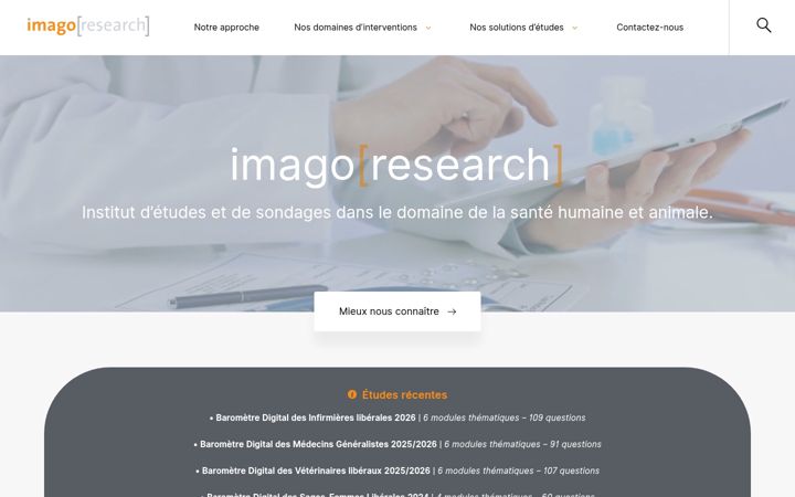 Snímek obrazovky imagoresearch.com