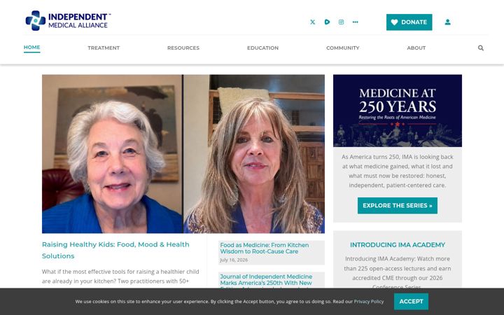 Screenshot of imahealth.org