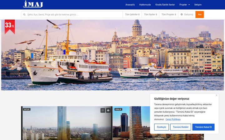 Screenshot of imajemlak.com