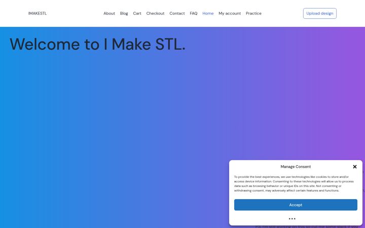 Screenshot of imakestl.com