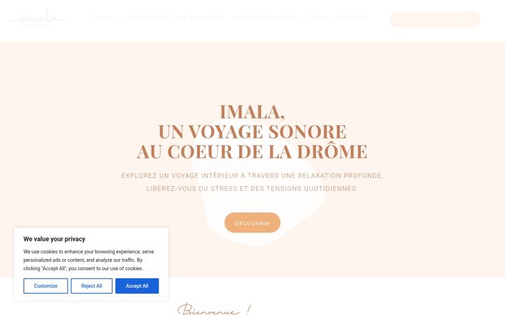 Screenshot of imala-sonotherapie.com