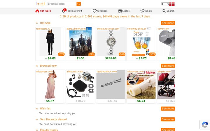 Skjermbilde av imall.com