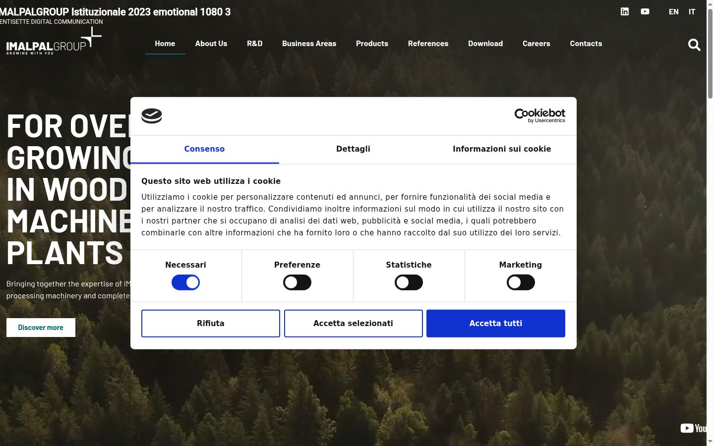 Snímek obrazovky baneru souhlasu zobrazeného před jakoukoli interakcí