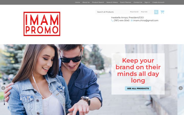 Screenshot of imampromo.com