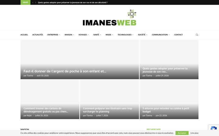 Snímek obrazovky imanesweb.com