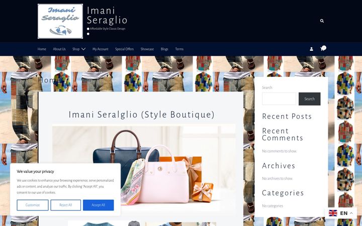 Screenshot of imaniseraglio.co.uk