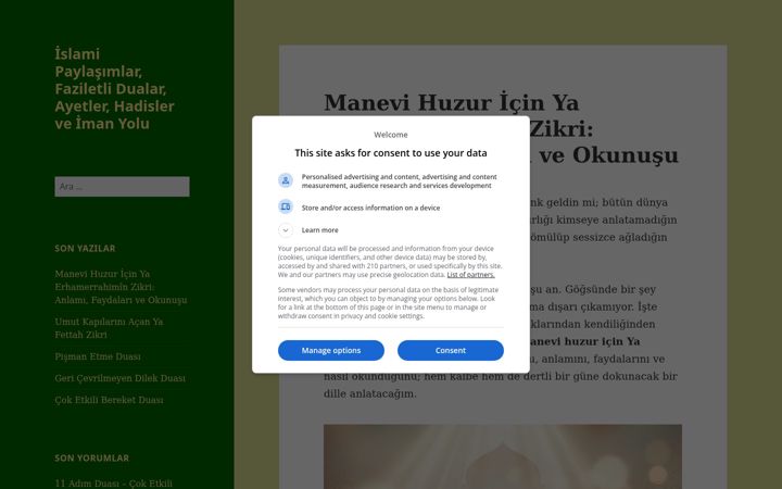 Screenshot of imanyolu.com
