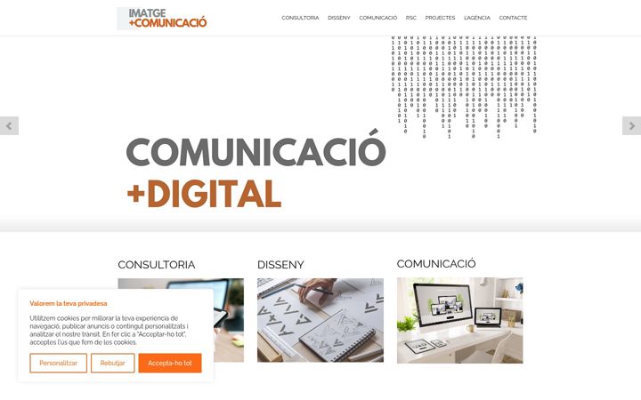 Screenshot of imatgemescomunicacio.com