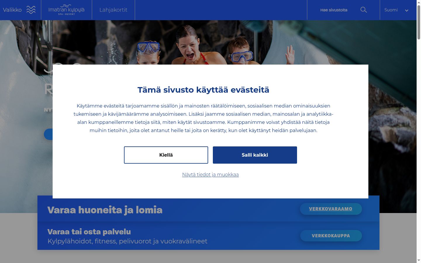 Screenshot tal-banner tal-kunsens muri qabel kwalunkwe interazzjoni
