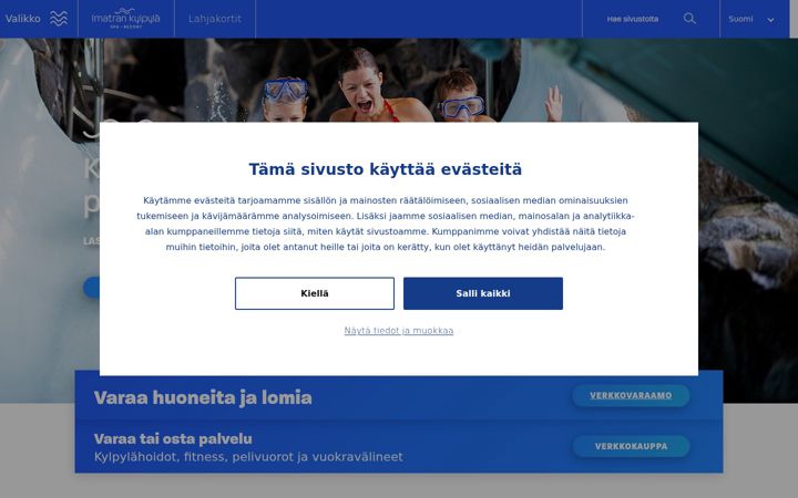 Screenshot of imatrankylpyla.fi