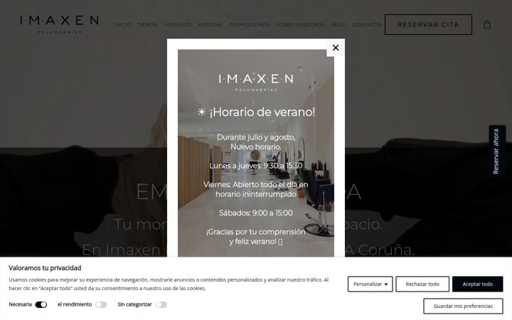 Screenshot of imaxenpeluquerias.com