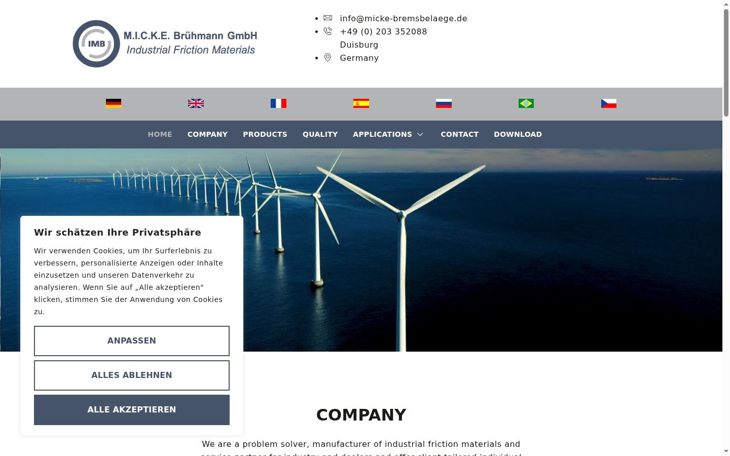 Screenshot del banner di consenso mostrato prima di qualsiasi interazione