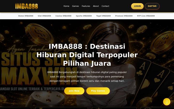 Skjámynd af imba888.com