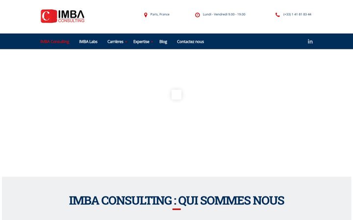 Skjámynd af imbaconsulting.com