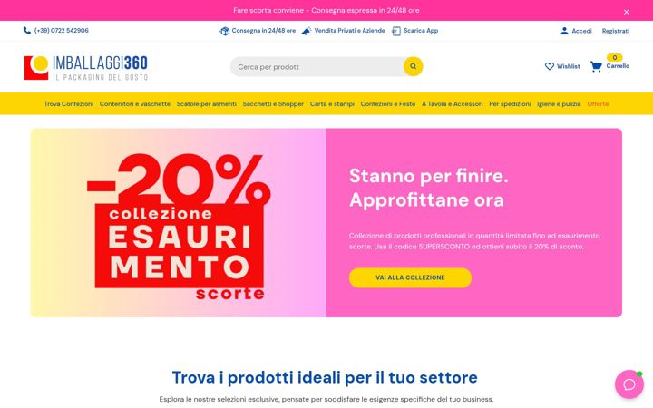 Screenshot of imballaggi360.com