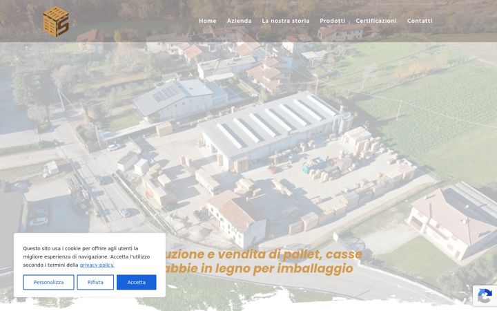 Screenshot of imballaggiscremin.it