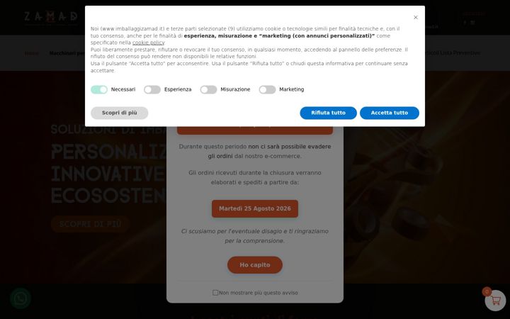 Screenshot of imballaggizamad.it