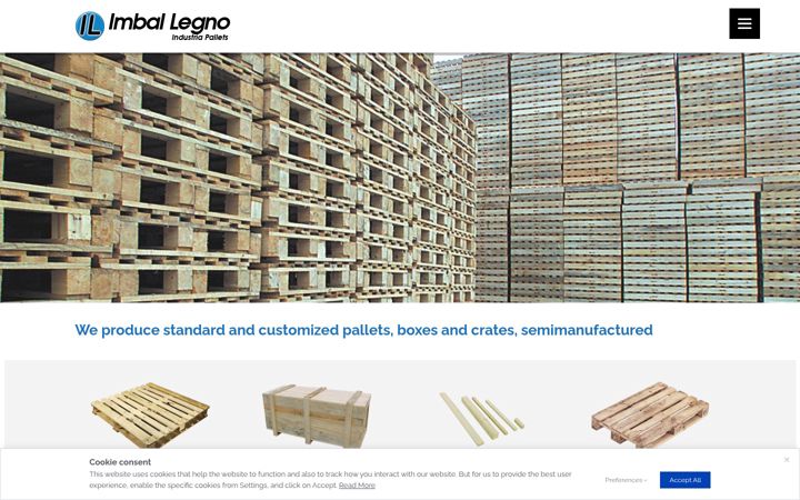 Screenshot of imballegno.it