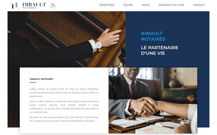 Screenshot of imbault.notaires.fr