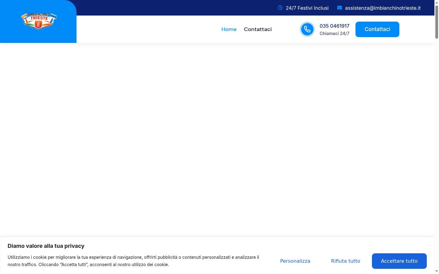 Screenshot des Einwilligungsbanners vor jeglicher Interaktion