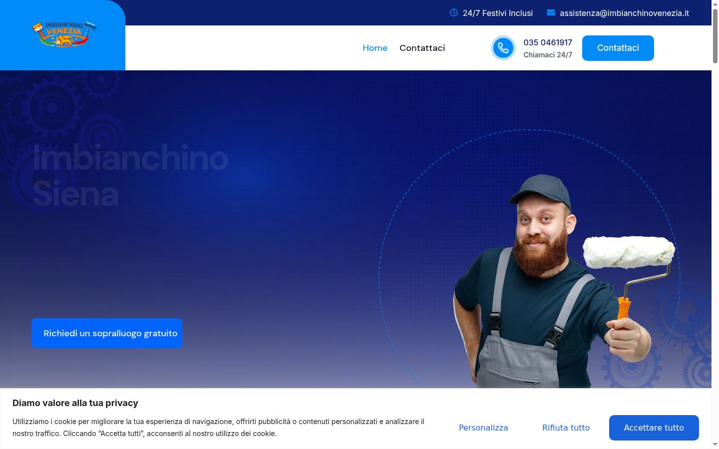Capture d'écran de la bannière de consentement affichée avant toute interaction