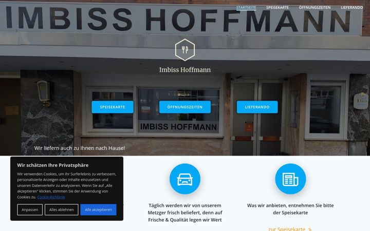 Screenshot of imbiss-hoffmann.de